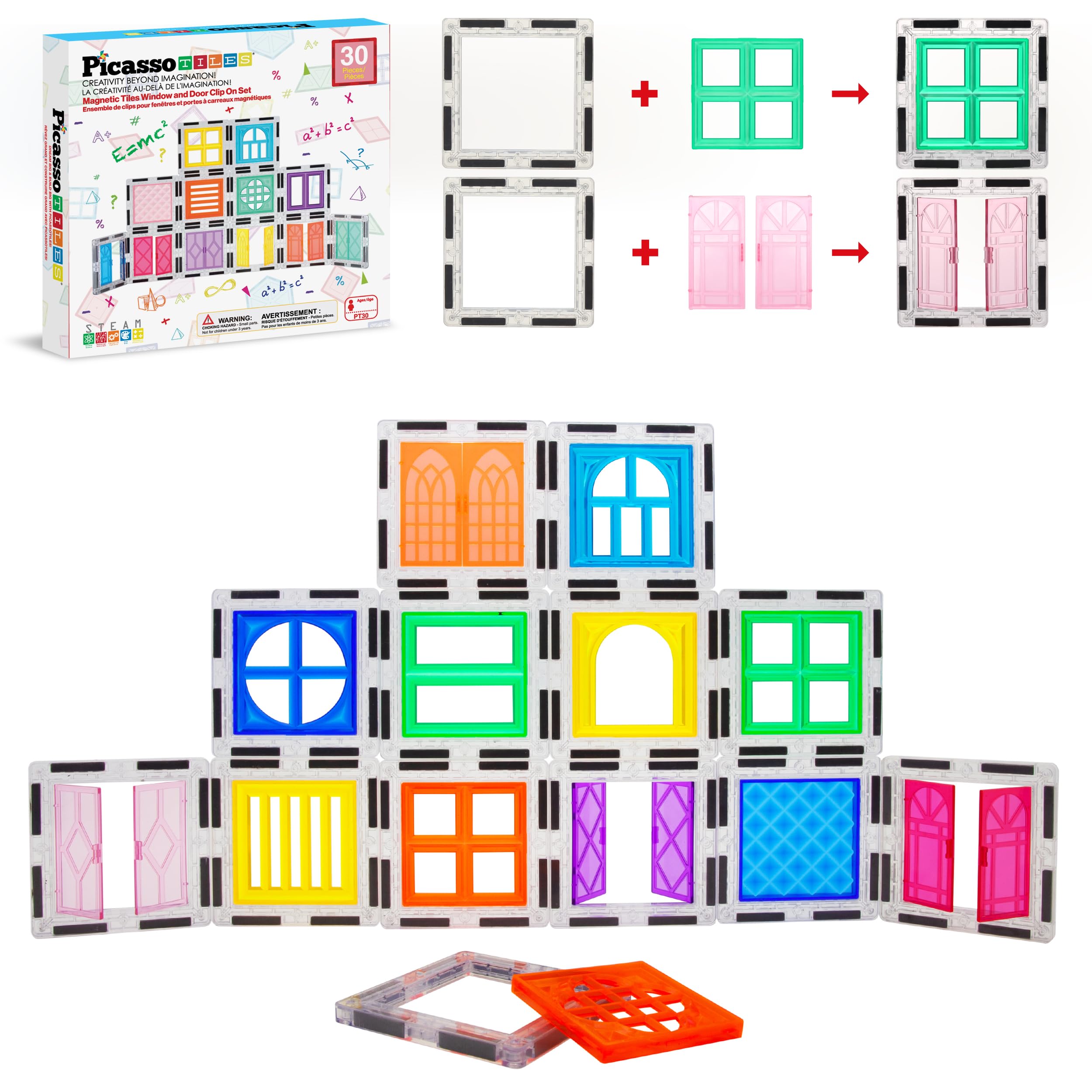Amazon.com: PicassoTiles Window and Door Clip On Magnetic Blocks